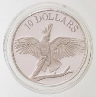 Ausztrália 1990. 10$ Ag "Sárgabóbitás kakadu" piefort, lezárt kapszulában (40,76g/0.925/34...