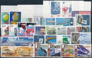 Europa CEPT 32 diff. sets + 3 diff stamps on 2 stockcard Europa CEPT 32 klf sor + 3 klf önálló érték...