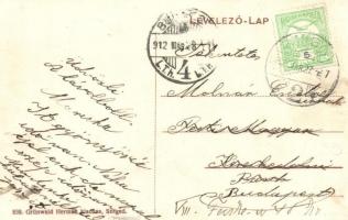 1912 Szeged, Újszegedi teniszpálya / tennis court (vágott / cut)