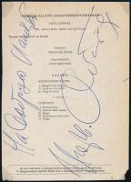 1981 Igor Ojsztrach hegedűművész aláírása műsorlapon / Autograph signature of violinist