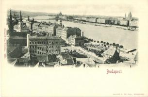 Budapest I. Tabán, épülő Döbrentei tér, látkép, távolban a Lánchíd. Kanitz C. és Fiai