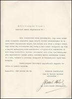 1924-1929 Török János rendőrparancsnok kinevezése és kitüntetés alkalmából küldött belügyi, rendőri ...