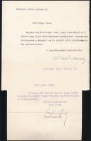 1924-1929 Török János rendőrparancsnok kinevezése és kitüntetés alkalmából küldött belügyi, rendőri ...