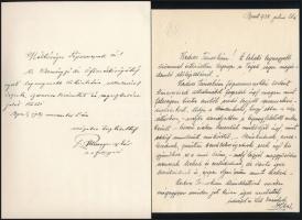 1924-1929 Török János rendőrparancsnok kinevezése és kitüntetés alkalmából küldött belügyi, rendőri ...