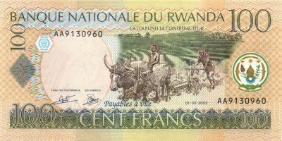 Nigéria 2004. 10N T:I + Ruanda 2003. 100Fr T:I