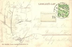 1918 Budapest V. Upor József (ezelőtt Unio) nagy kávéháza a terasszal, háttérben Neuman Béla üzlete....