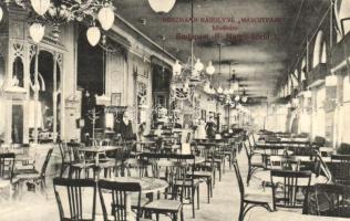 1911 Budapest II. Heszmann Károlyné Margitpark kávéháza, belső. Margit körút 1. / cafe interior (EK)