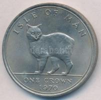 Man-sziget 1970. 1C Cu-Ni Man-szigeti macska T:1- Isle of Man 1970. 1 Crown Cu-Ni Manx cat C:AU Krause KM#18
