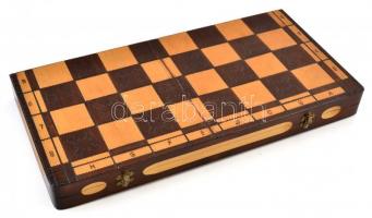 Régi sakk készlet, teljes, jó állapotban, 57x57 cm