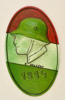 A Hazáért 1914. Nagyméretű festett fém emlék dísz. Falra akasztható dombormű 22x34 cm