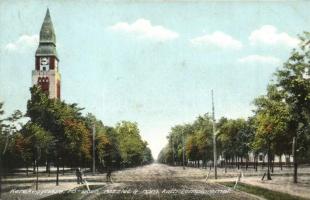 Kerekegyháza, Fő utca a római katolikus templommal