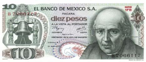 Mexikó 1967-1981. 1P, 5P, 10P (2x), 50P (2x), 100P (2x) klf dátummal T:I Összesen 8db!