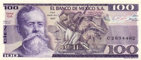 Mexikó 1967-1981. 1P, 5P, 10P (2x), 50P (2x), 100P (2x) klf dátummal T:I Összesen 8db!