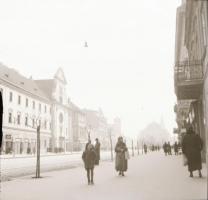 1939 Kassa, városképek, 6+6 db fotó és negatív, 6x6 cm