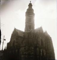 1939 Kassa, városképek, 6+6 db fotó és negatív, 6x6 cm