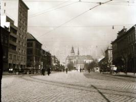 1939 Kassa, városképek, 6+6 db fotó és negatív, 6x6 cm