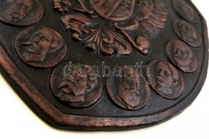 Kiss Pál: Aradi vértanúkat ábrázoló bronzírozott fém dombormű. Falra akasztható.. Jelzett. 27x24 cm