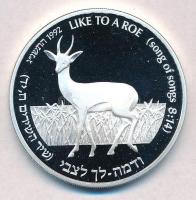 Izrael 1992. 2Sh Ag Európai őz T:PP kis fo. Israel 1992. 2 Sheqalim Ag Roe deer C:PP small spots Krause KM#232