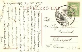 Alsóörs, Balaton-Alsóörs; a még bővítetlen vasútállomás, Petz villa, Őszi leszerelés. Szecessziós, D...