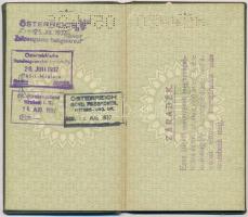 1938 Keményfedeles útlevél / Hungarian passport