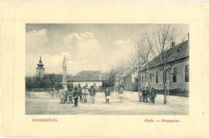 Temesrékas, Rékás, Recas; Fő tér. W. L. Bp. 433. / main square (fa)