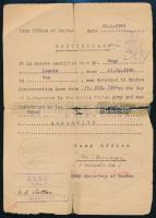 1945 DEGOB Deportáltakat Gondozó Bizottság okmányok