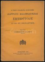 1927 A Pesti Izraelita Hitközség alapítványi reálgimnáziumának értesítője. 80 p.