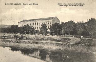 Lippa, Lipova; Állami polgári és kereskedelmi iskola. W. L. Bp. 6156. / school (EK)