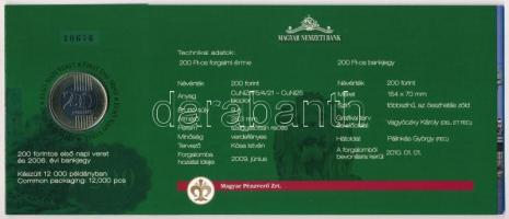 2009. 200Ft elsőnapi veret díszcsomagolásban + 2006. 200Ft "FB" "Búcsú a 200Ft-os ban...