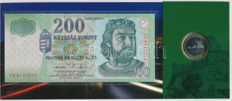 2009. 200Ft elsőnapi veret díszcsomagolásban + 2006. 200Ft "FB" "Búcsú a 200Ft-os ban...