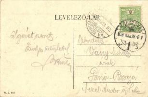 Kolozsvár, Cluj; Mátyás király szobor, üzlet. W. L. 983. / statue, shop (EK)