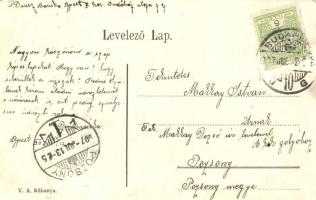 1907 Budapest X. Kőbánya, Kaszinó és posta, Casino kávéház, közjegyző