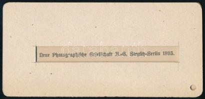 1905 Moszkva, Lubjanka tér, sztereofotó, Neue Photographische Gesellschaft AG., Berlin-Steglitz, 9×1...