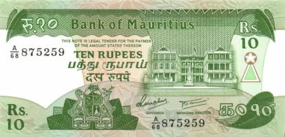 Mauritius 1985. 10R + 1999. 25R T:I