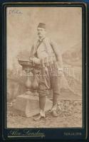 cca 1890 Banja Lukai, montenegrói férfi fotója / Photo of a Montenegrian person. 7x9 cm