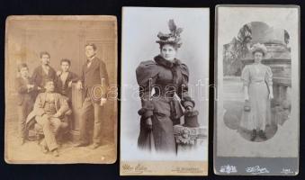 cca 1860-1900 Óriási keményhátú fotó tétel. 394 db különböző méretű kabinetfotó, vizitkártya és más ...