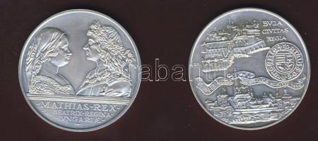 1990. 500Ft Ag + 500Ft Ag "Mátyás király" pár T:BU