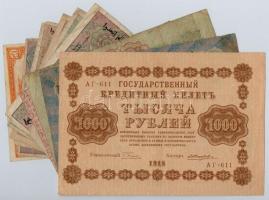 Orosz Birodalom / Szovjetunió 1912-1938. 11db-os vegyes bankjegy tétel T:III,III-
Russian Empire / ...