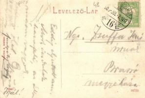 Erzsébetváros, Dumbraveni; Erzsébet tér, templom. 1823. Scholtes A. kiadása / square, church (EK)