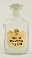 Vinum Tokajense Passum üveg, kopott, 20,5 cm.