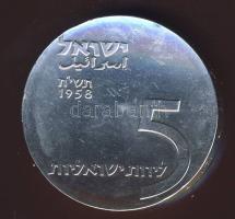 Izrael 1958. 5L Ag "10. Függetlenségi évforduló" T:2+