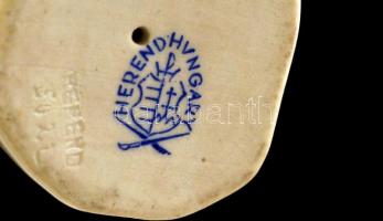 Herendi porcelán kiskacsa. Kézzel festett, jelzett, hibátlan. 6,5 cm