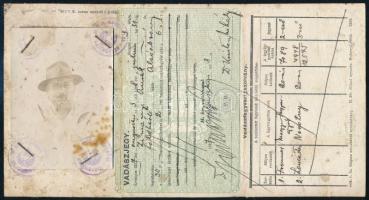 1937 Fényképes vadászjegy / Hunter ticket