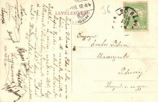 Felsőbánya, Baia Sprie; Hunyady János tér, Református templom. W. L. Bp. 2347. / square, Calvinist c...