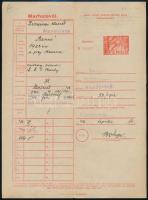 1934, 1942 Panni nevű versenyló csikólevele és marhalevele, 2 db