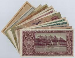 14db-os vegyes magyar pengő bankjegy tétel, benne adópengők is T:III,III-