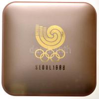 Dél-Korea 1988. 5000W Ag "1988 Olimpia - Búgócsiga" eredeti dísztokban, tanúsítvánnyal T:B...