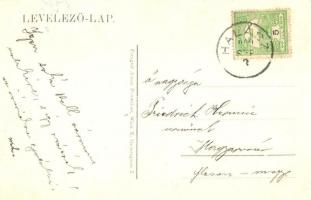 Halászi, híd, Fő utca, templom. Fotograf Anton Ponweiser