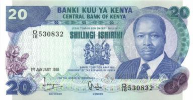 Kenya 1981-88. 5Sh, 10Sh, 20Sh, 50Sh, 100Sh, 200Sh teljes sor, benne jobb évszámok! T:I