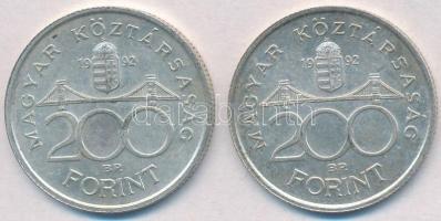 1992. 200Ft Ag "MNB" (2x) T:2